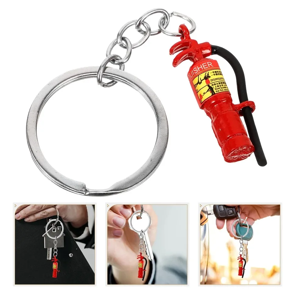 Fire Extinguisher Small - ミニ消火器ペンダントキーホルダー、男性用レッドガソリンバケットキーリング、モーターサイクルギフト、バッグチャーム、ファッションアクセサリー