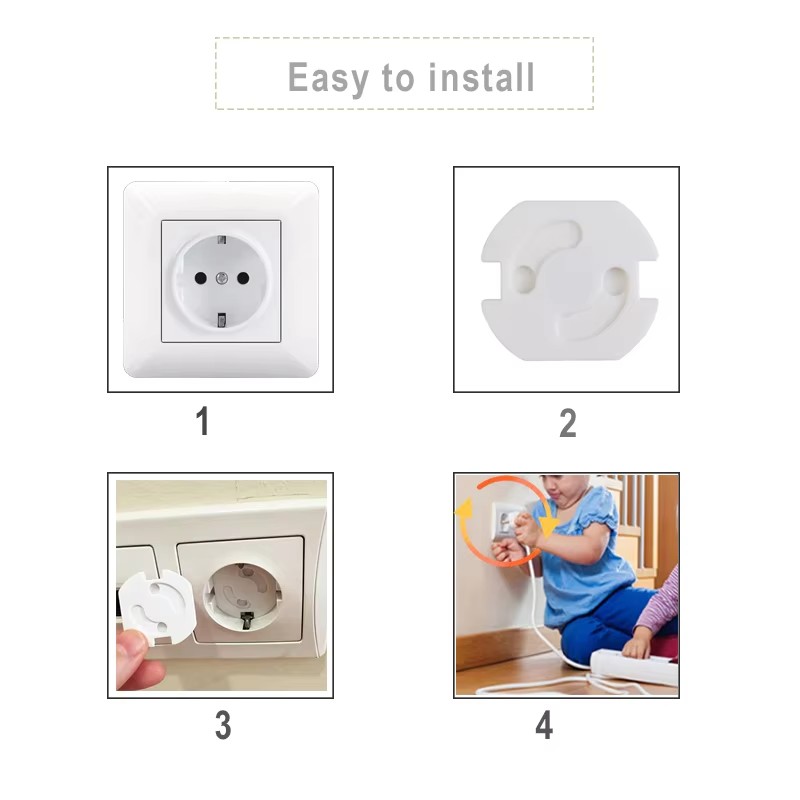 1-10個入り 子供用コンセント 白いカバー プラグ ベビー - Outlet Cover Baby のレビューと価格