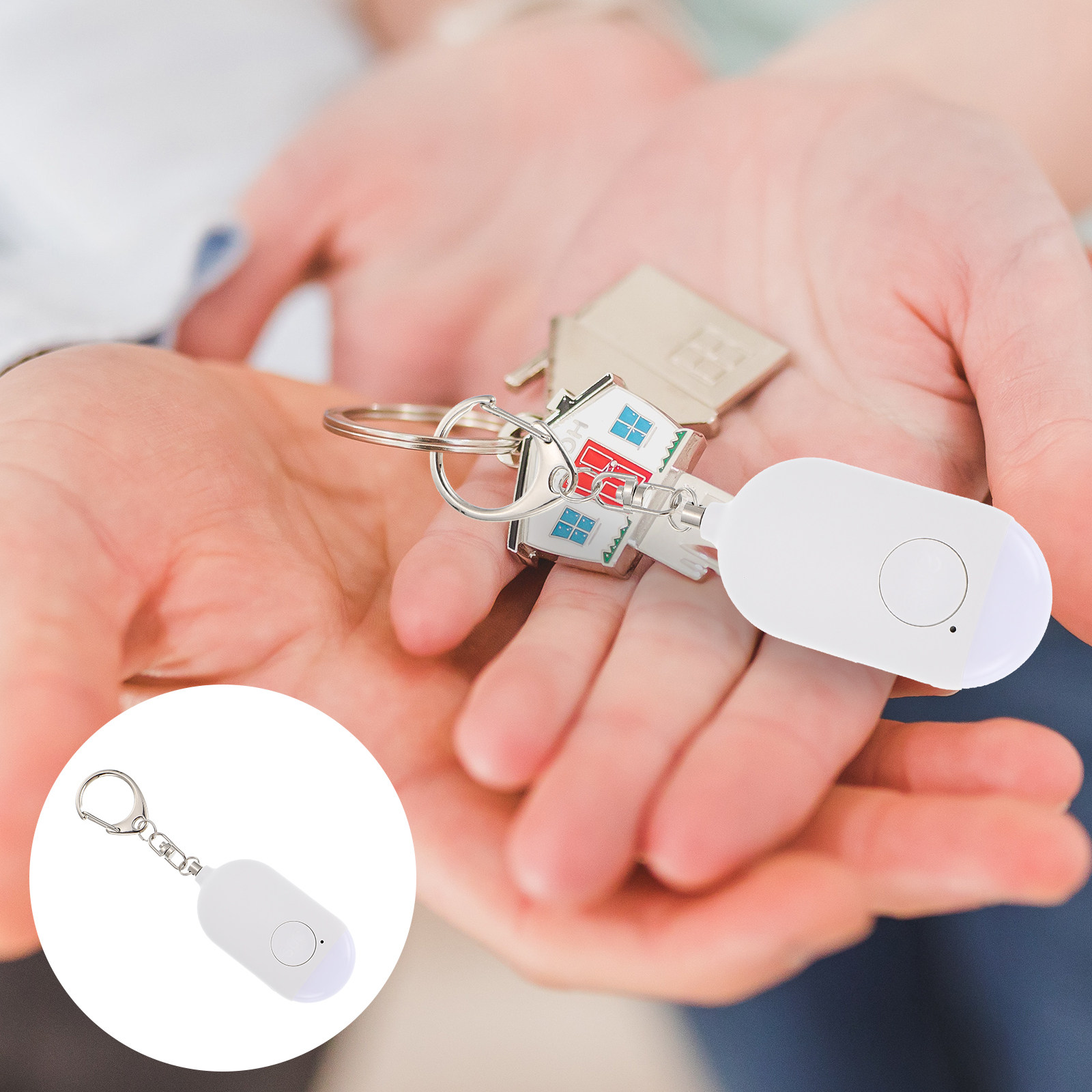 充電式パーソナルアラーム1セット、女性向けポータブルミニ大音 - Personal Alarm Keychain のレビューと価格