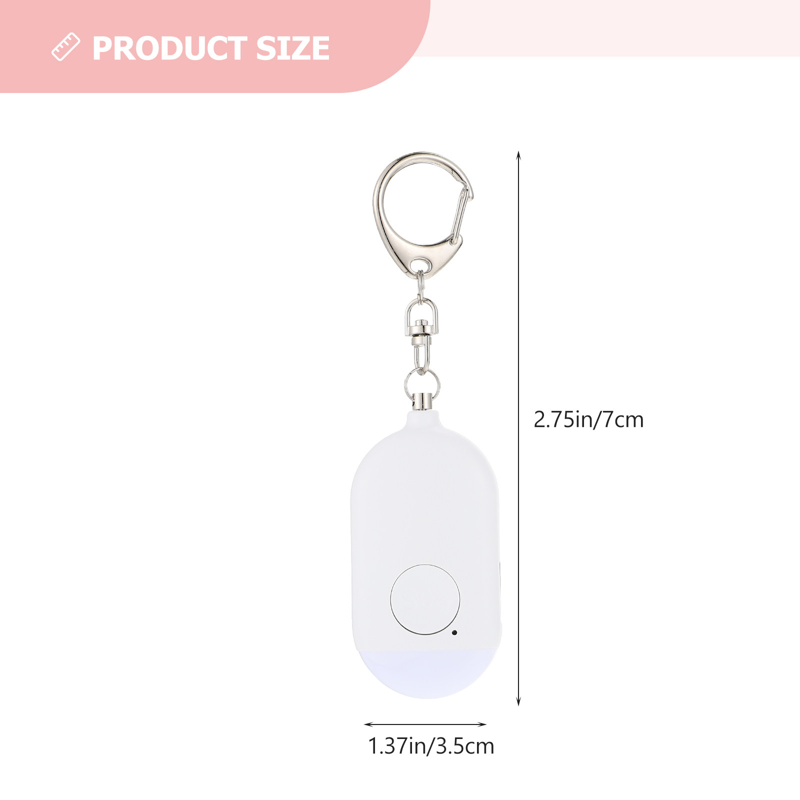 充電式パーソナルアラーム1セット、女性向けポータブルミニ大音 - Personal Alarm Keychain のレビューと価格
