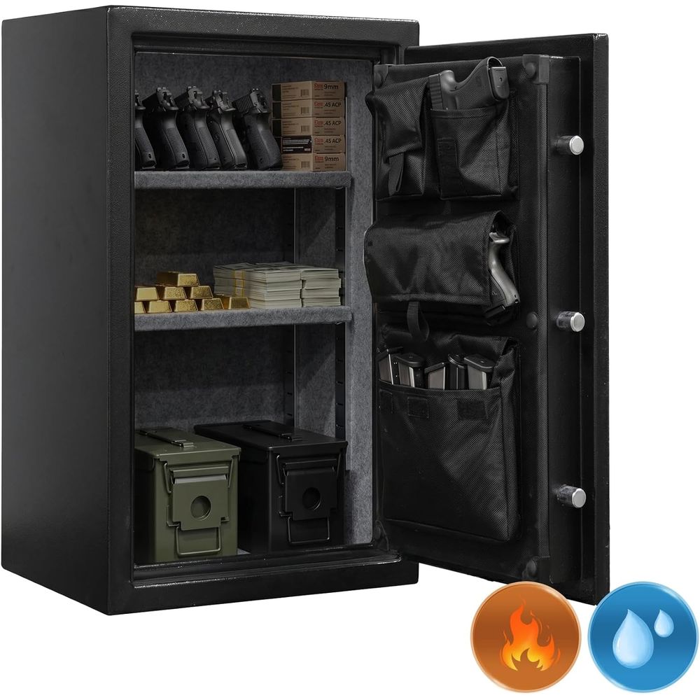 大型ハンドガン用金庫（デジタルロック付き）、1400 ° F - Fire Safe Document のレビューと価格