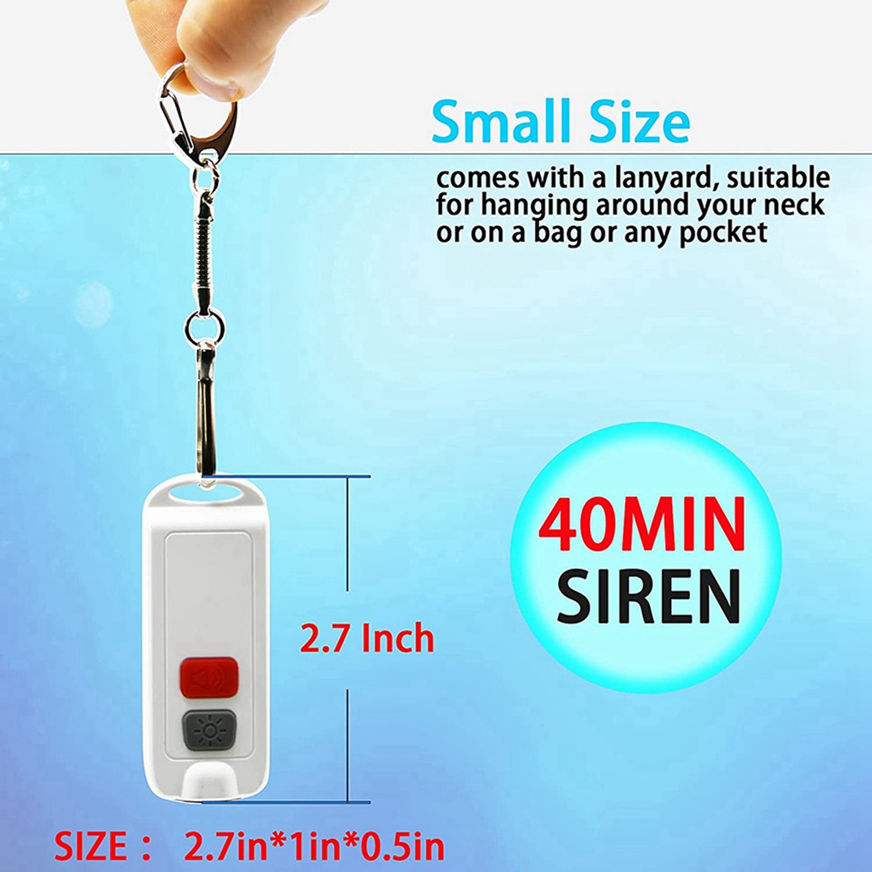 FULL-2Xパーソナルアラーム、SOS LEDライト付き女 - Personal Alarm Keychain のレビューと価格