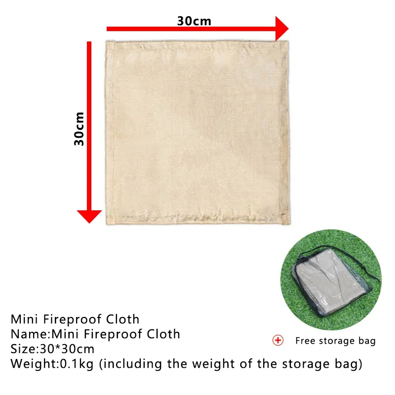 1pc 屋外キャンプ耐火布ピクニックバーベキュー断熱マット難 - Fire Blanket Kitchen のレビューと価格