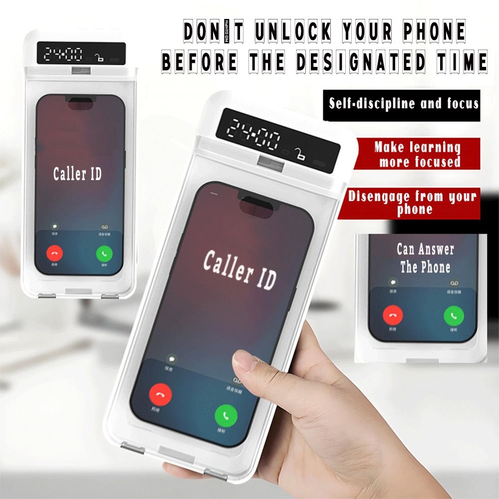 タイマー付き携帯電話ロックボックス 透明蓋 LCDディスプレ - Medicine Cabinet Lock のレビューと価格