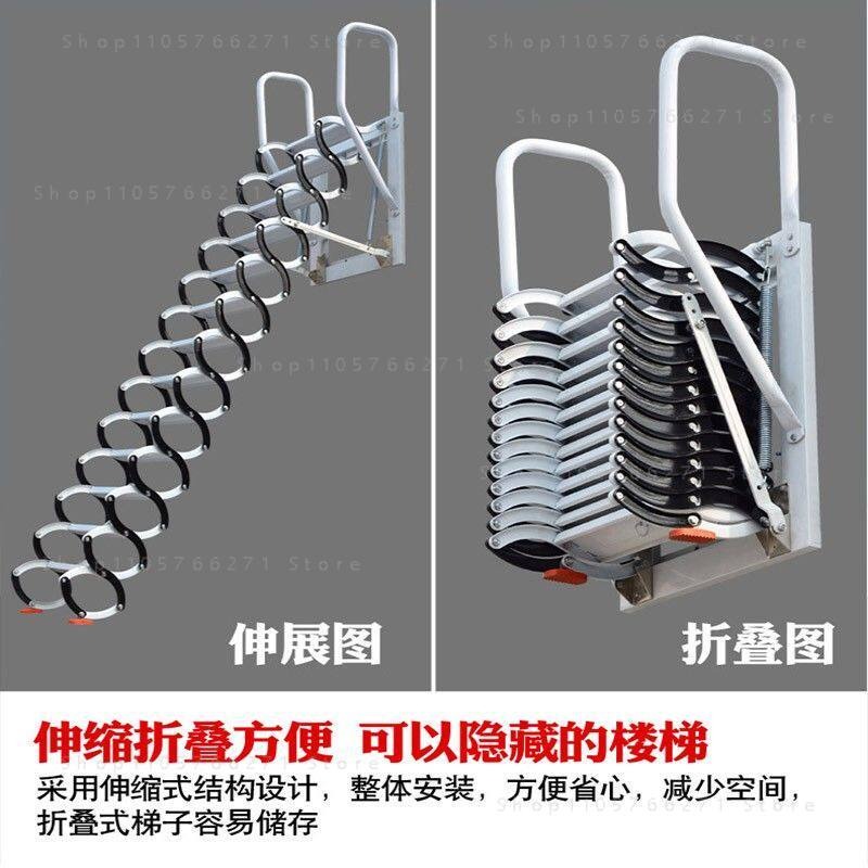 屋根裏伸縮式はしご 折りたたみ式ロフト階段 高耐久性 壁掛け - Fire Escape Ladder のレビューと価格
