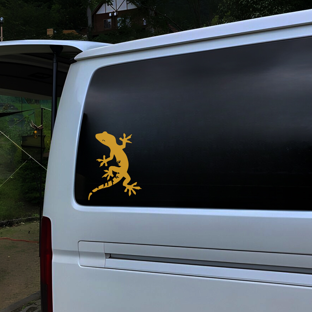 Gecko-車の窓用の装飾的な防水ビニールステッカー,オート - Window Lock Bar のレビューと価格