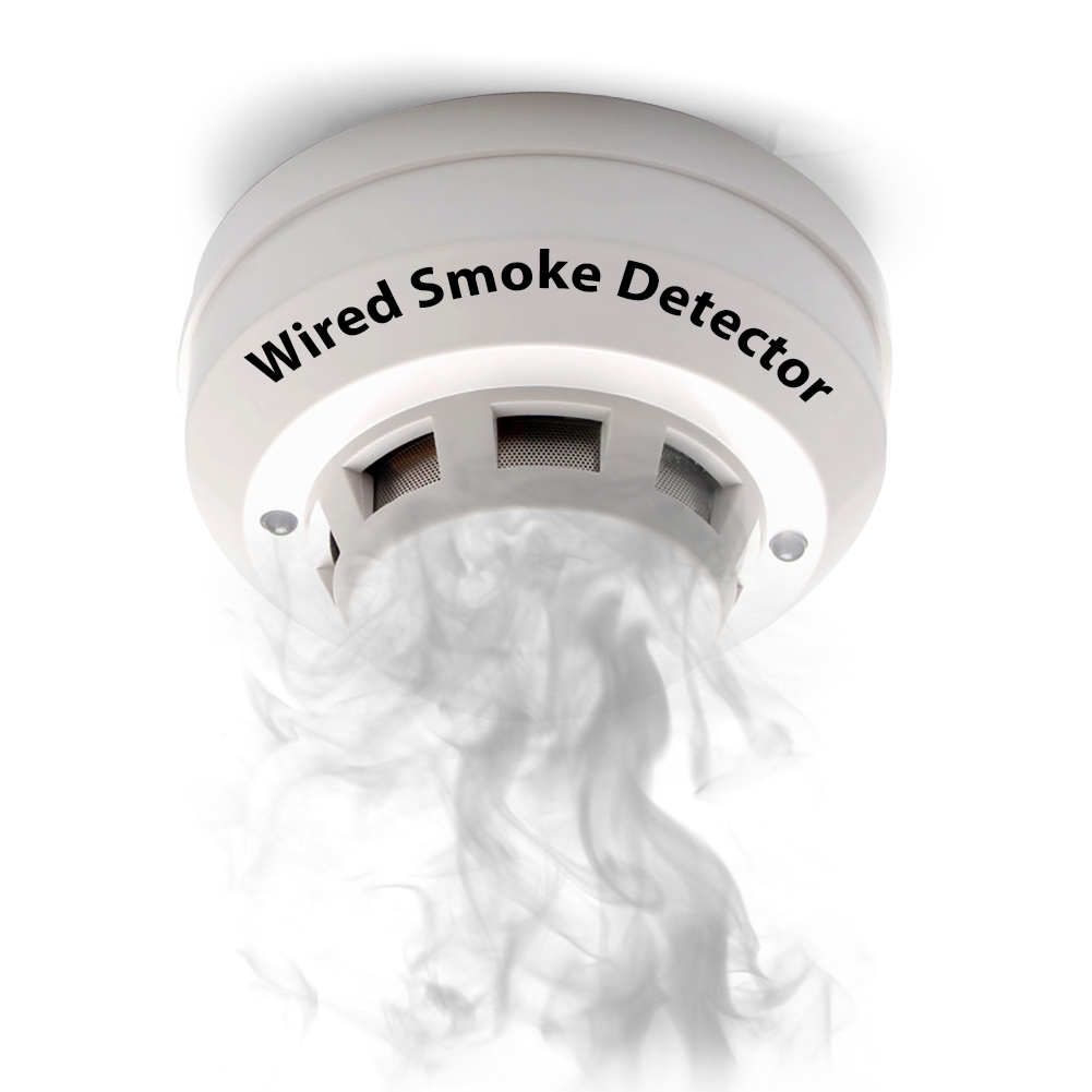 12V 電圧有線煙漏れ火災検知器警報センサー有線端子警報シス - Smoke Detector Interconnected のレビューと価格