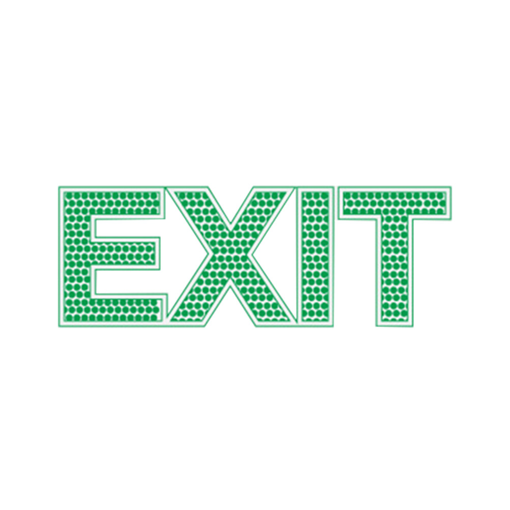 出口ウォールステッカー 発光式緊急安全標識 6.5 x 19 - Emergency Exit Sign のレビューと価格